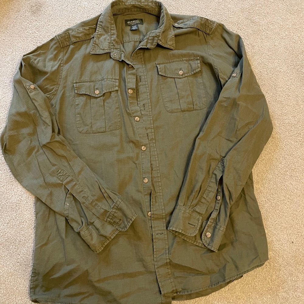 Eddie Bauer Linen Button Up Shirt